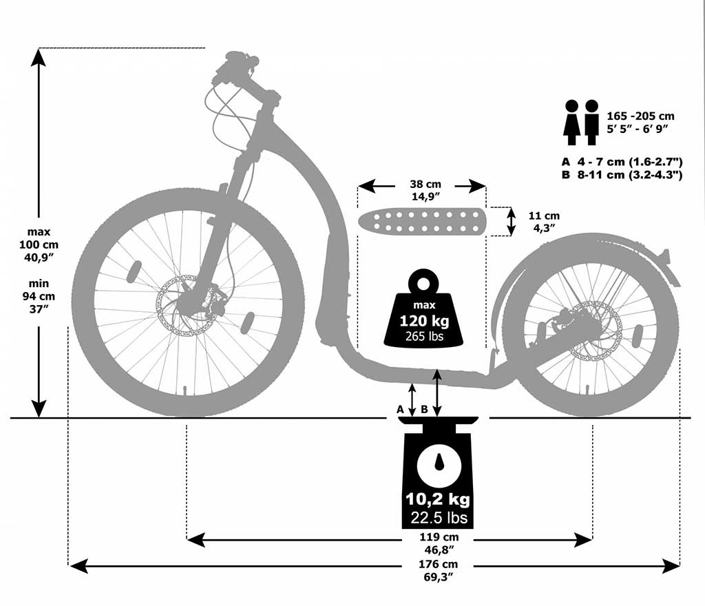 Kickbike Cross Fix technical data