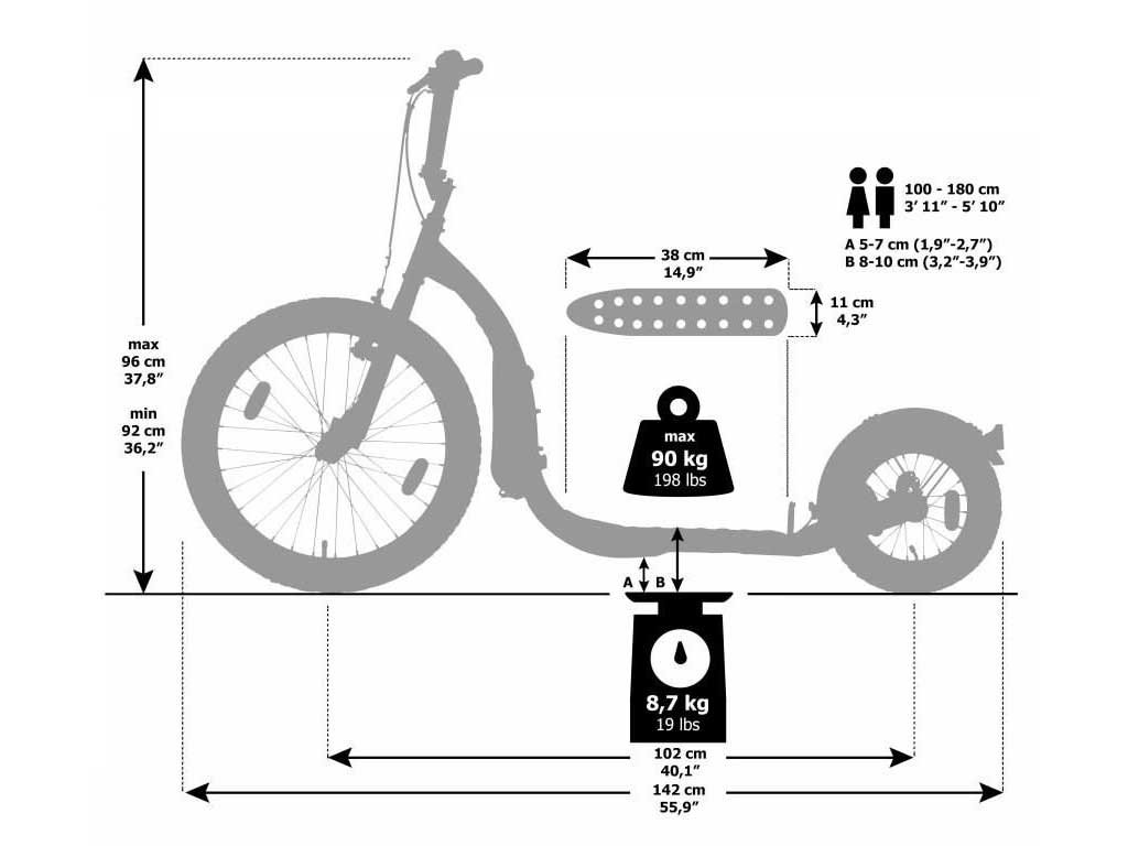 Kickbike Freeride technical data